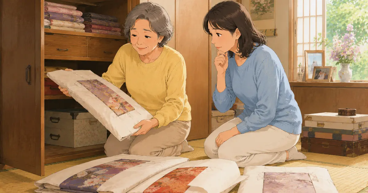 祖母や母の古い着物、そのまま捨てるのは待って！シニアに優しい安心の着物手放し方