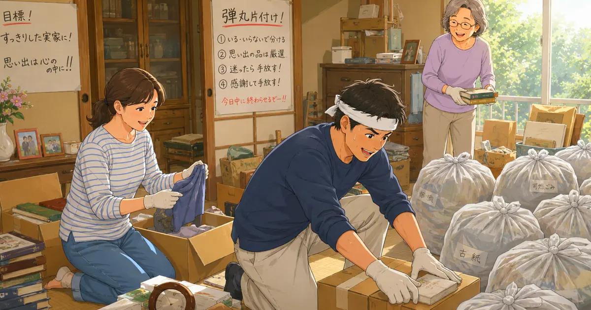 実家が遠くて帰省中に片付かない！限られた時間で成果を出す「弾丸お片付け戦略」