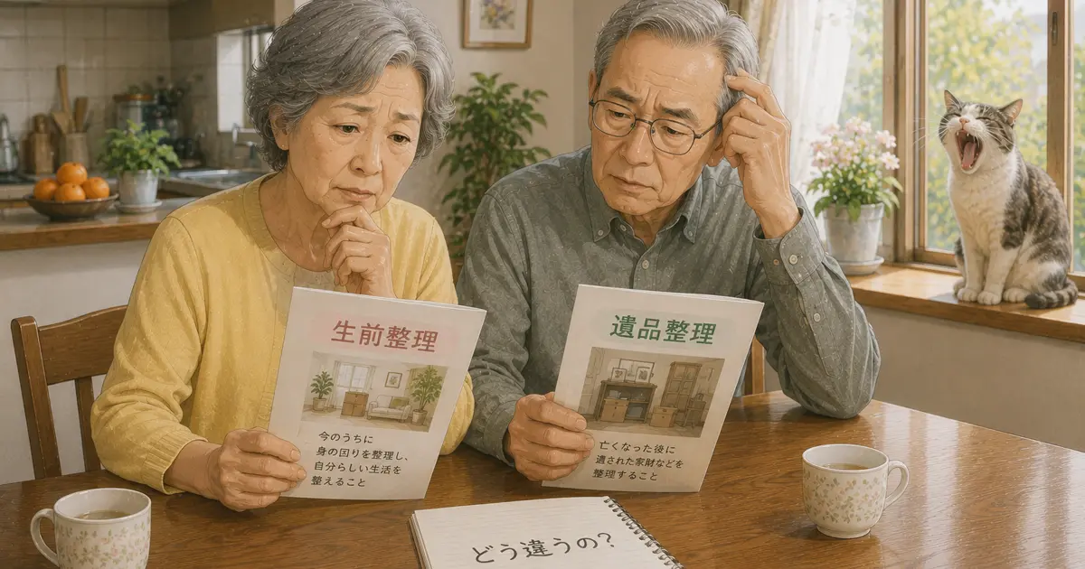 今さら聞けない!「生前整理」と「遺品整理」の違いと、どちらを選ぶべきかの基準